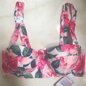 Floral bikini top